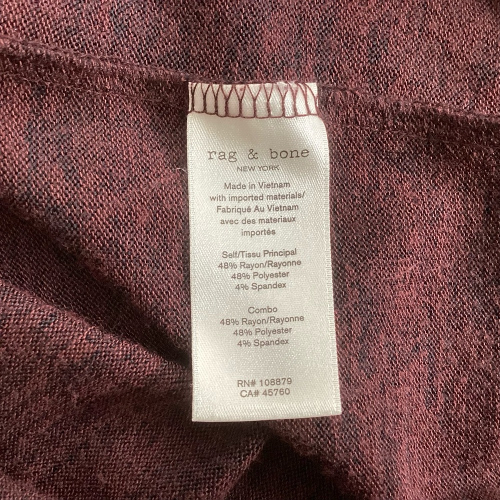 Rag & Bone Merlot Rosalind Dress Med - Picture 8 of 9